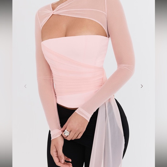 House of CB Mistress Rocks Peony Long Sleeve Corset - Picture 2 of 16